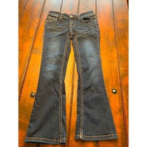 Cute boot cut girls jeans with pocket detail